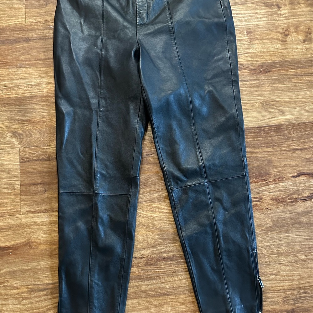 Lord & Taylor Black Straight Leg Tailored Pants